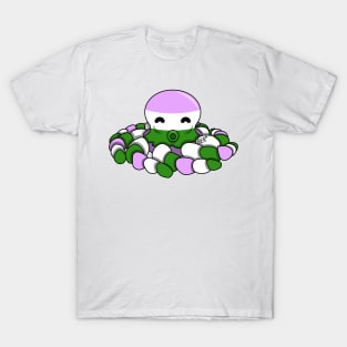 Genderqueer Pride Fidget Octopus T-Shirt